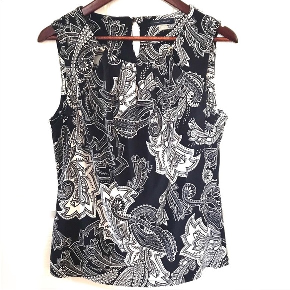 Tommy Hilfiger Tops - Tommy Hilfiger navy paisley keyhole blouse NWOT